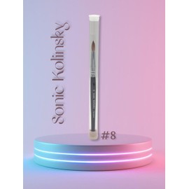 sonic kolinsky Acrylic Nail Brush Pure Kolinsky Hair Round Shape Redwood handle Size #8 to #22 Pick Your Size (Size #8)