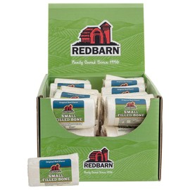 Redbarn Pet Products Filled Dog Bones Peanut Butter, Cheese N' Bacon, Beef, Natural Long-Lasting Dental Treats; Suitable for Aggressive Chewers.