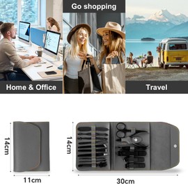 DAWNTREES Toe Nail Clippers Set,16 in 1 Manicure Set, Nail Cutter,Ear Pick Tweezers Nose Hair Scissors Eyebrow Nail File Sharp for Man&Women gift