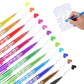 EooUooIP Pack of 12 erasable ballpoint pens, erasable rollerball pen, erasable gel pen set, for school supplies, office supplies, students