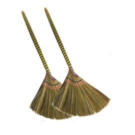 M.V. Trading Two Vietnamese Soft Fan (Straw) Broom – 40 Inch Traditional Handcrafted