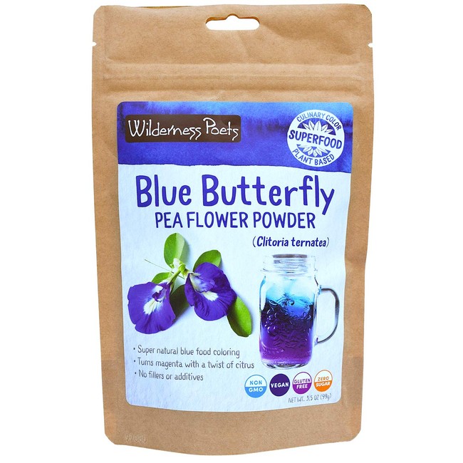 Wilderness Poets, Blue Butterfly Pea Flower Powder (32 Ounce - 2 Pound)