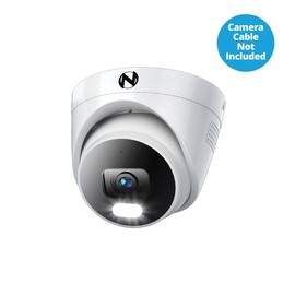 Night Owl Add On Wired IP 4K HD Indoor/Outdoor Deterrence Dome Camera with 2-Way Audio (1-Pack) - Camera Cable Not Included (Requires Compatible NVR - Sold Separately)
