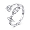 ONEFINITY Stethoscope Ring 925 Sterling Silver Adjustable Heartbeat ECG Stethoscope