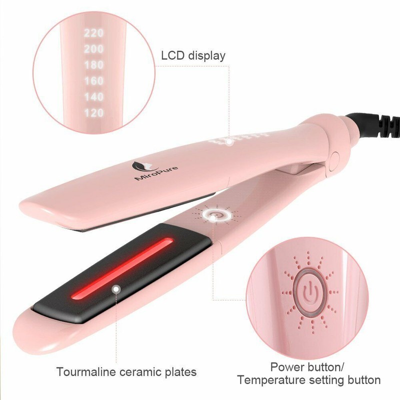 MiroPure 2-in-1 Infrared Ceramic Professional Flat Iron Hair Straightener HS04