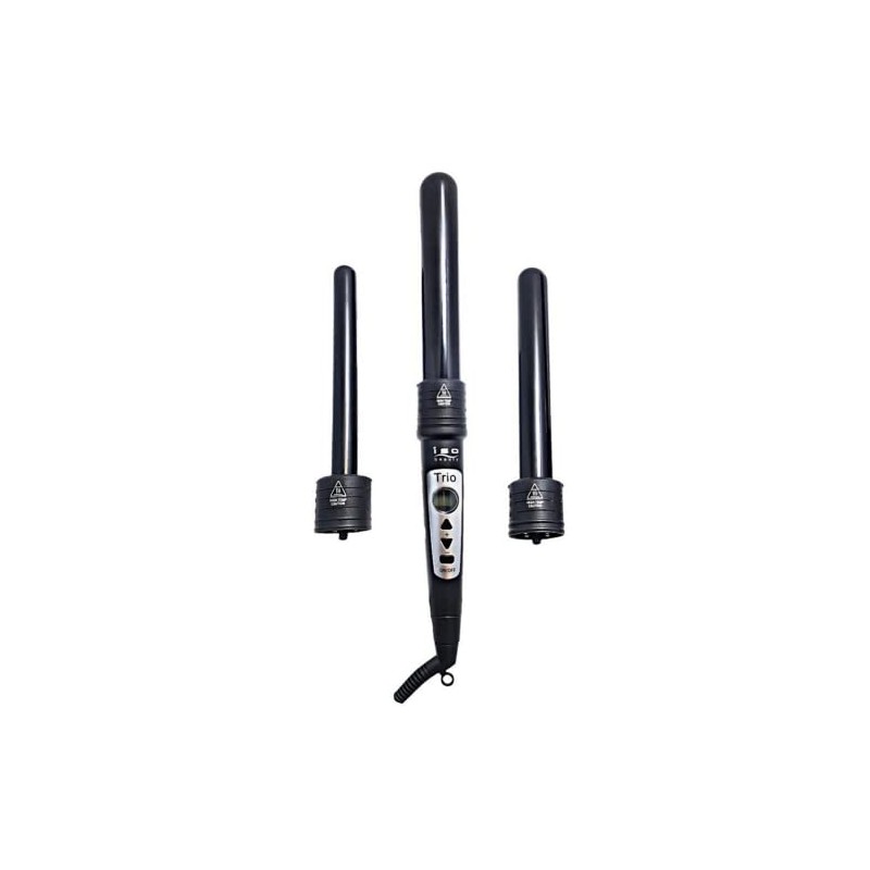 ISO Beauty Black Trio Curling Iron, 3 Barrels