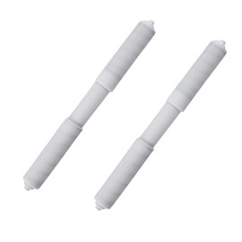 2 Pack 8.66 Inch White Toilet Paper Holder,Plastic Toilet Tissue Roll Holder Insert in Household Restaurant, Toilet Paper Holder Tube,Toilet Replacement Roller Spring Loaded Rod(Extended Version)