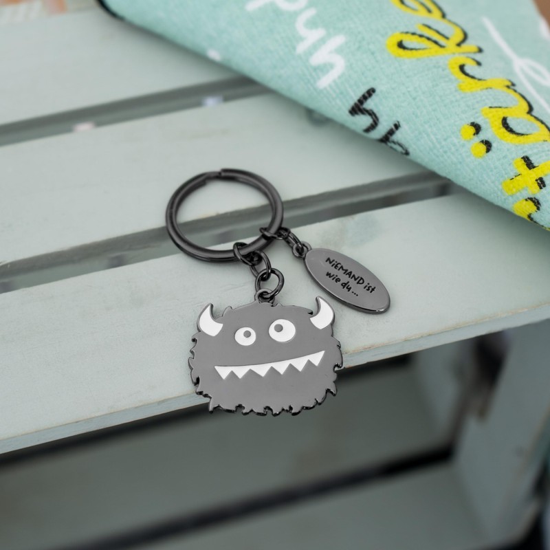 H:PPY life Monster Keyring with Saying Strength | Pendant with