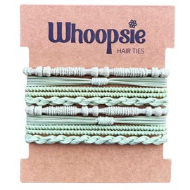 Whoopsie Mint Green Tie Bracelets, Hair Ties with Purpose, Elastic Hair Ties for Normal, Thick & Thin Hair, Doubles as Stylish Bracelet