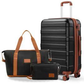 Carry on Luggage 3 Set Airline Approved, 20 Inch Hardside Suitcase with Wheels TSA Lock, PC+ABS Lightweight Carry on Suitcases for Women