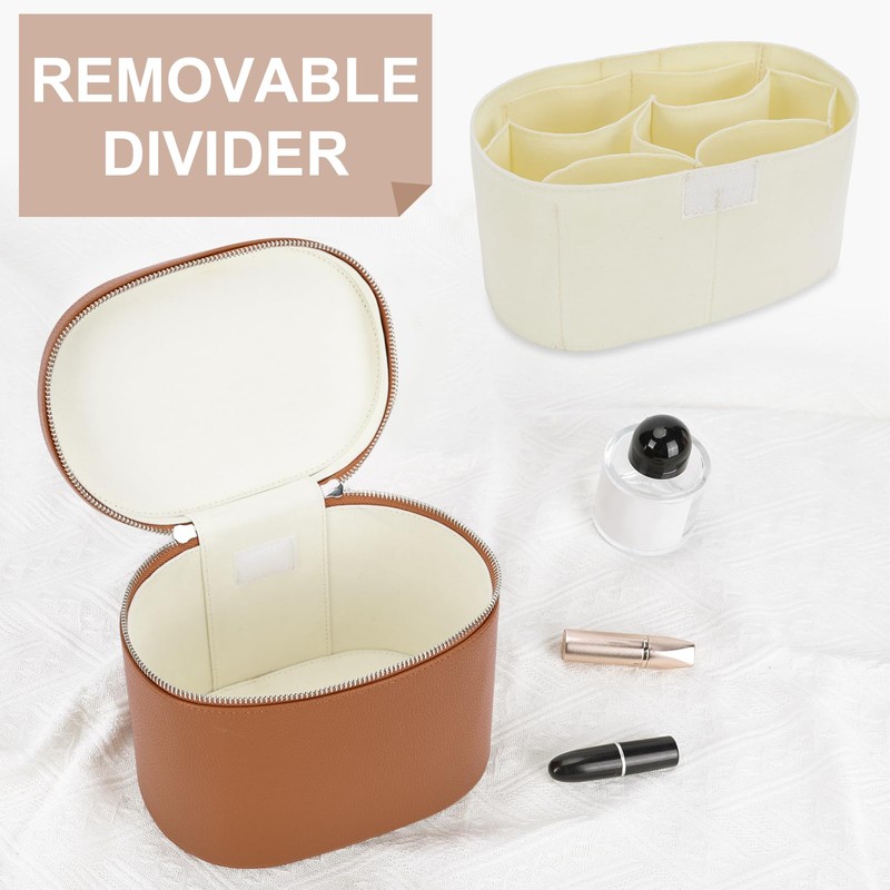 YFGBCX Makeup Bag Vanity Case with Removable Divider Travel Toiletry