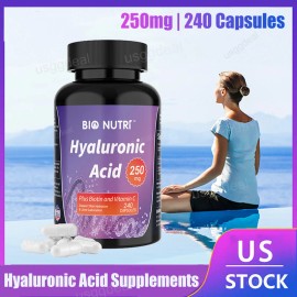 Hyaluronic Acid Supplements 250mg|240 Capsules For Skin Hair Nail Eye Health