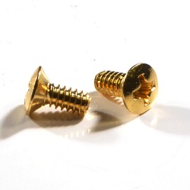 Gold guitar switch screws countersunk packs of 2