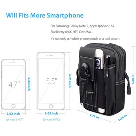 Bolsa de Táctica de Sistema, TOSKOU Bolsa de Cintura Táctica Exteriores Compacta Multi Fucional del Celular Monedero, Porta Herramientas de Multiusos Molle Paquete de Cintura