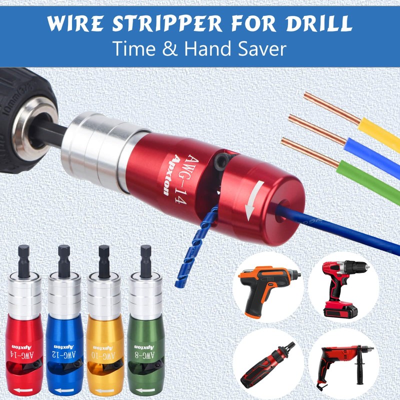 Wire Stripper for Drill, US Standard Electric Wire Stripper Tool