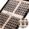 LASHVIEW Cluster Eyelashes, Pack of 144 DIY Extensions, Mega Volume,