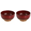 rebirth(リバース) 大汁椀 14.3×8cm 2個セット お碗 赤 レッド 和食器 木製 軽い