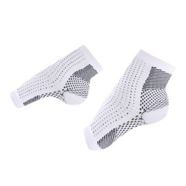 LALAFINA 2pairs Compression Socks for Ankle Support Breathable Elastic Plantar Socks for Sports Black for Athletes Prolonged Standing