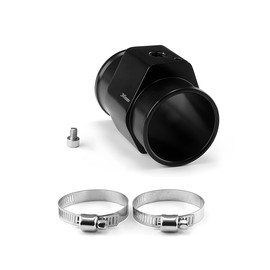 Wevdn Water Temp Joint Pipe, 36mm Aluminum Radiator Sensor Adapter with 2 Hose Clamps, Universal Water Temp Meter Temperature Gauge Joint Pipe Adapter Connector, Car Accessories