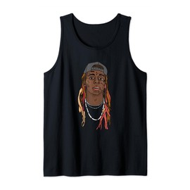 Lil Wayne Illustrated Face Tank Top