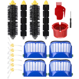 17pcs Replacement Brushes for iRobot Roomba 600 Series 605 606 610 615 616 620 621 625 630 631 632 650 651 653 655 660 670 671 676 680 681, Brush Accessory Kit, Filter