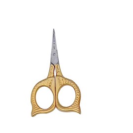 ZAMAHA UK® 1 Pcs Stainless Steel Sewing Scissors DIY for Embroidery, OWL Scissors, Craft, Needle Work, Art Work & Everyday Use (Blue Colour Crane Design) (Gold)