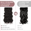 SEGO 3/4 Full Head Clip in Hair Extensions Long Wavy