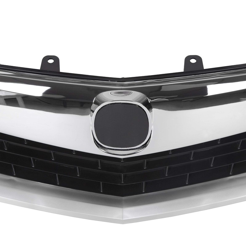 HECASA Front Grille Compatible with 2009 2010 ACURA TSX Silver