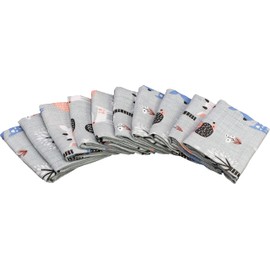 Clevere Kids Burp Cloths, Pack of 10, 38 x 38 cm, Oeko-Tex 100, 100% Cotton, Washable at 60 °C, Muslin Cloths (Deer Light Grey)