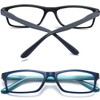 RaoOG Reading Glasses for Men/Women with Spring hinges 1.00 Blue