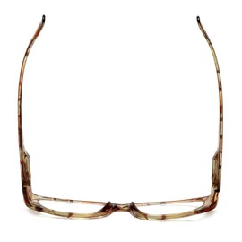 Calabria 759 Rectangular Colorful Reading Glasses +5.00 Tan Women Readers Stylish Eyeglasses Matching Soft Case Included