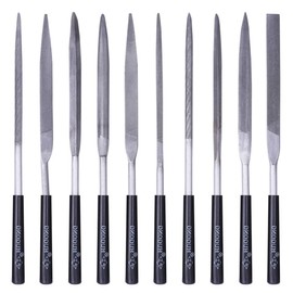 10-Piece Metal File Set for Metal and Wood, Small File Set for Precise Work, with Wooden File Set and Metal File Set, for Metal, Jeweler, Wood, Soapstone and Plastic