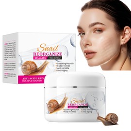 100 g Schnecken-Rekombinierte Kollagencreme, Kollagencreme, Feuchtigkeitsspendende Anti-Aging-Gesichtscreme, Glättet Falten & Feine Linien, Strafft die Haut, Universelle Pflege für Männer und Frauen