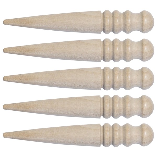 CRAFTPOINT 5 x Leather Edge Slicker - 14 cm Wood