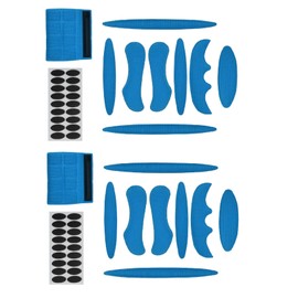 2 Set Cycle Helmet Pads, Helmet Padding Kit, Universal Foam Pads for Motorcycle Bike Cycling Helmet (Blue)