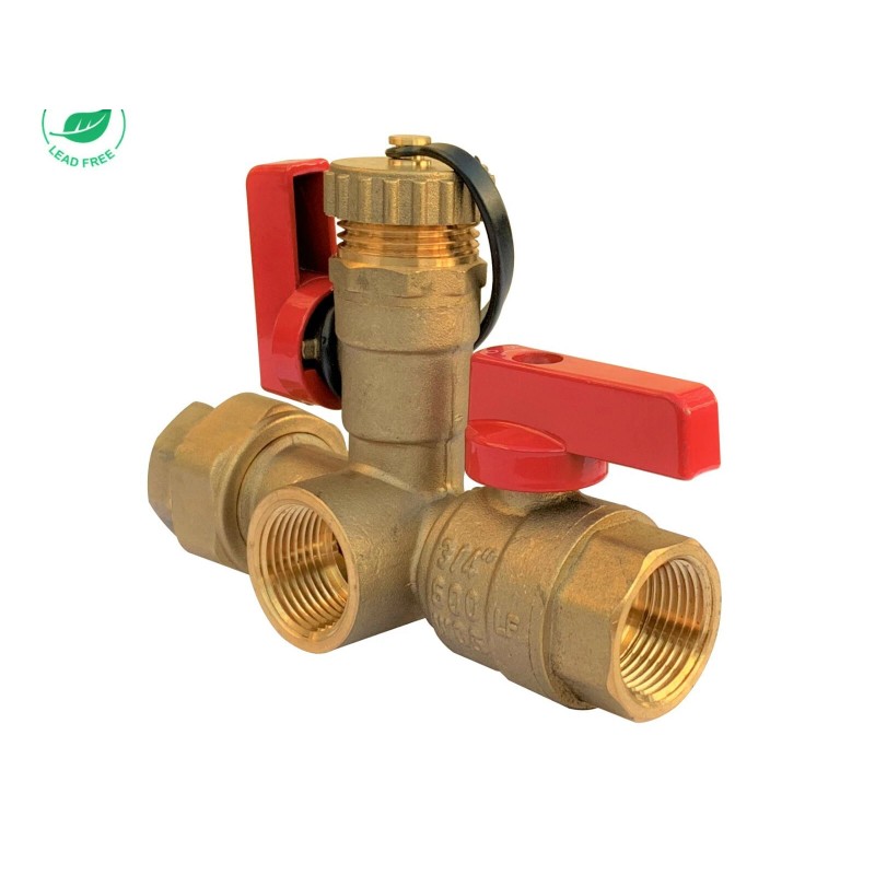 Libra Supply Thread 3/4'' IPS Tankless Water Heater Service Valve