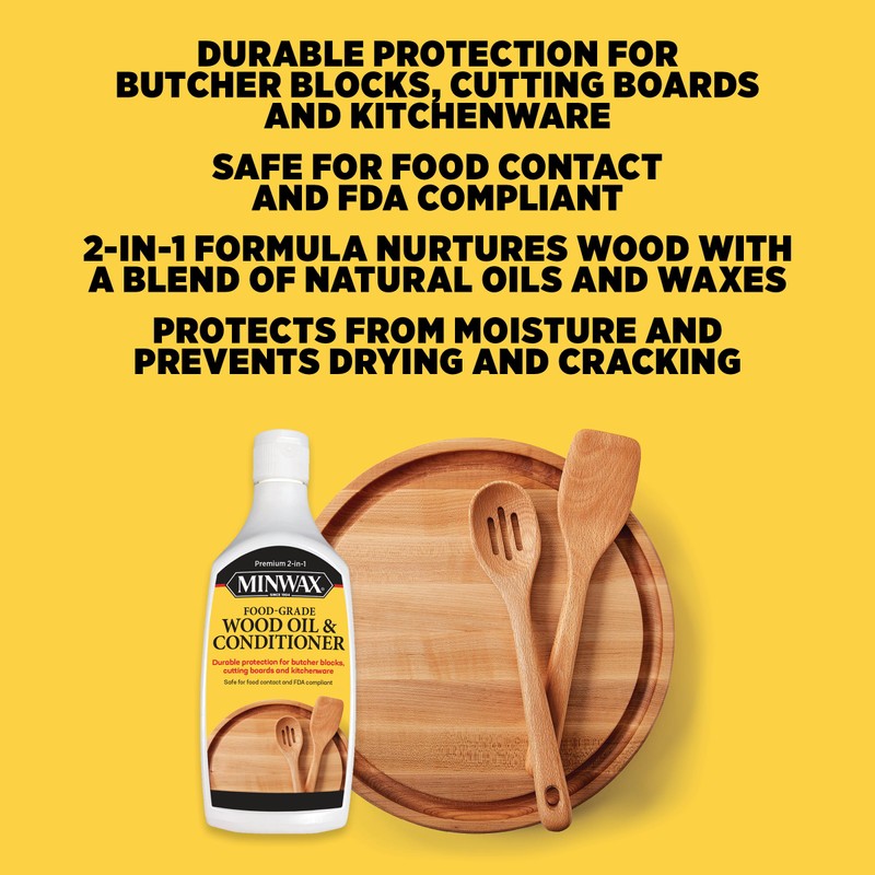 Minwax Food-Grade Wood Oil & Conditioner, 12 fl. oz.