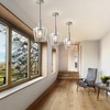 Vaziden Modern Glass Pendant Lighting for Kitchen Island, Farmhouse Nickel