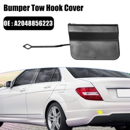 X AUTOHAUX Car Rear Bumper Towing Hook Eyelet Cover Cap A2048856223 Black