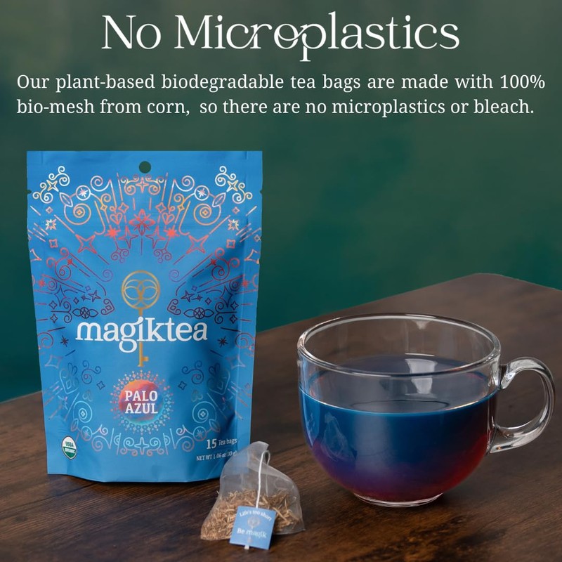 Magiktea, Palo Azul, 15 Plant-Based Tea Bags, USDA Organic, Kidneywood,