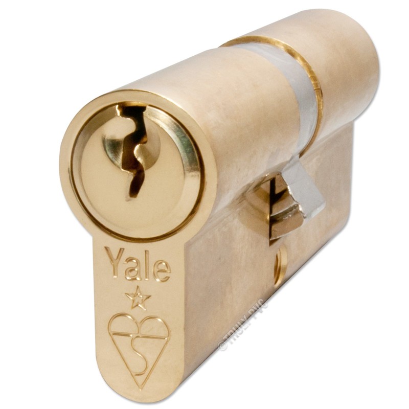 Yale Anti-Bump Euro Cylinder Polished Brass 35/40 (75mm Overall) Lock