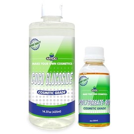 MYOC Polysorbate 80 liquid (TWEEN 80) (120ml) & Coco-Glucoside 425ml -Cosmetic Grade| Combo Pack