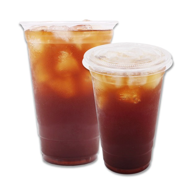 92 Pie 16 ounce transparent cup + flat lead 100