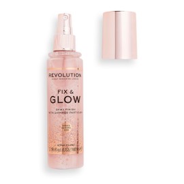 Makeup Revolution Fix & Glow Fixing Spray, Illuminating & Hydrating, Vegan & Cruelty-Free, 3.38 Fl Oz