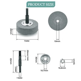XZEIT Grinding Wheel Adapter and Grinding Stone for Drill, Metal Grinding Head, Convert Electric Drill to Grinder, 75mm OD 10mm Inner Diameter Green