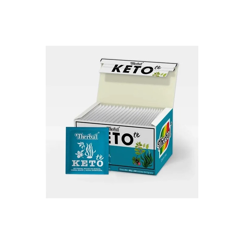 Therbal Keto Mezcla De Té Verde, Mora, Mate, Alga 20