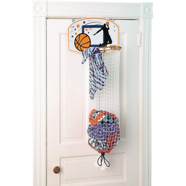 Taylor Toy Basketball Hoop Hamper - Laundry Basket for Kids - Hanging Hamper