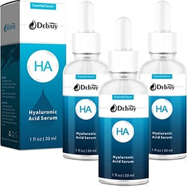 Paquete de 3 sueros de ácido hialurónico para el rostro, hidratantes y antienvejecimiento (1 fl. oz30 ml)                                             