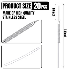 Lasnten Ceramic Needle Modeling Clay Carving Tools Stainless Steel Clay Needle Polymer Detail Pottery Tool Kit Pottery Sculpture Needle Supplies for Sculpting Carving Texture Art (30 Pcs)