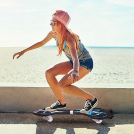 Magnitt Deluxe Junior Caster Board in Amazing Blue Color, with Illuminating Wheels for More Excitement, Fun and Visibility, Durable Twistboard for Teenagers, Adults and Professional(10)